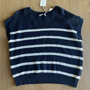 Moon & Madison‎ Striped Dolman Short Sleeve Sweater